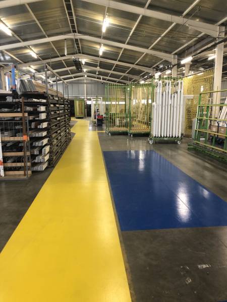 Peinture de sol sur un site industriel à Criquetôt l'Esneval
